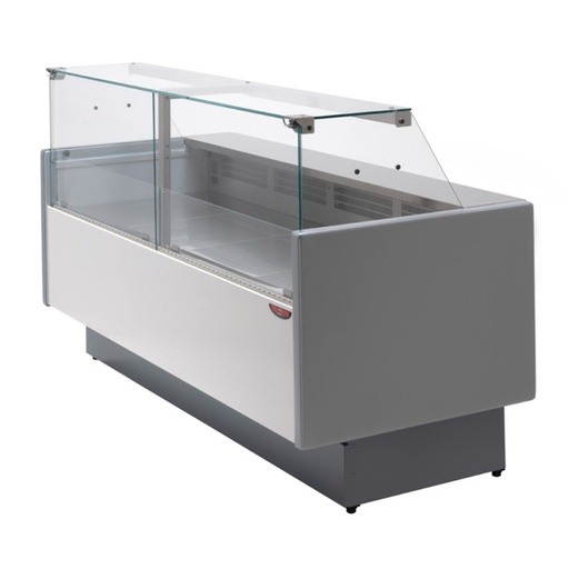 [MR08-150VD] Tecnodom koeltoonbank met rechte kantelruiten MR80-150VD