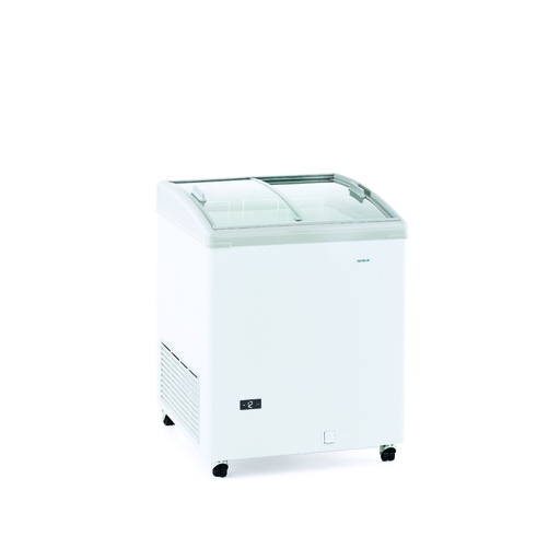 [GTC170 TCHC 170] Tensai bewaardiepvries met gebogen glazen schuifdeksels GTC 170 = TCHC 170