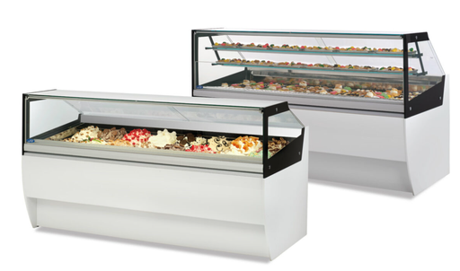 Ital proget  professional ice cream scoop display case GIOIA 18 H122