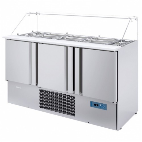 [613] Infrico Gekoelde werkbank met ingebouwde saladette GN 1/1 ME 1003 KB