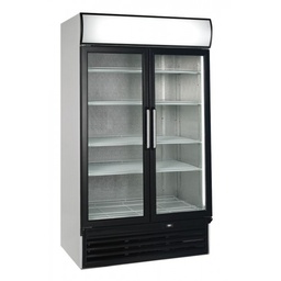 [3555] Dancold Dubbeldeurs koelkast met glazen draaideuren FSC 1000 H zwart