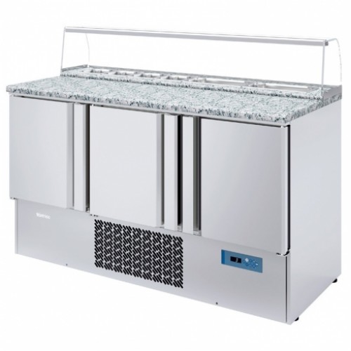 [617] Infrico Gekoelde werkbank met ingebouwde saladette GN 1/1 ME 1003 PIZZA