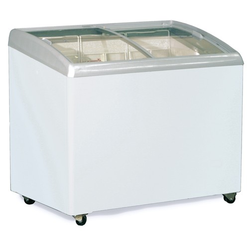 [1911] AHT Bewaarders voor roomijs en diepvriesproducten met gebogen glazen schuifdeksels RIO S 100