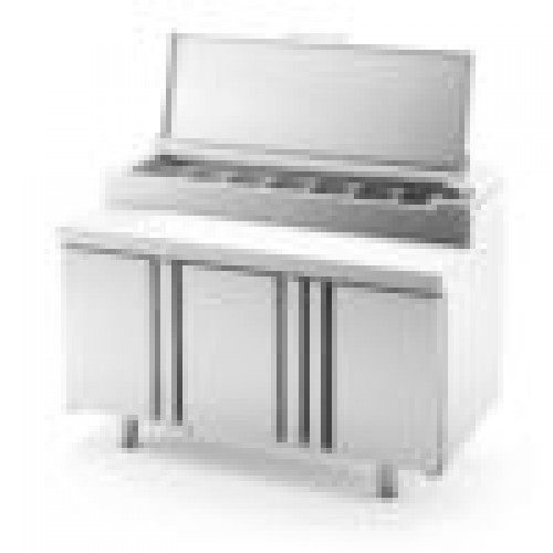 [4273] Infrico Pizza werkbank met ingebouwde saladette MEV 1000